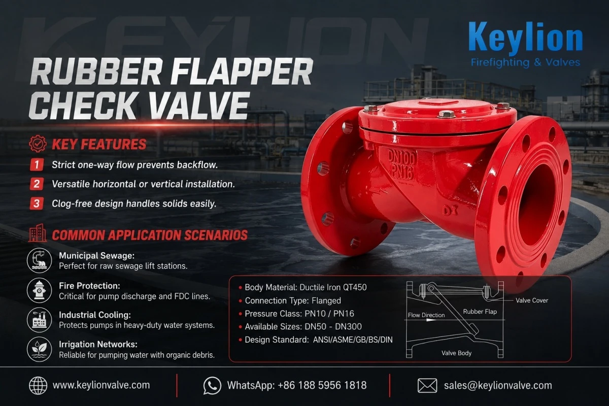 Rubber Flapper Check Valve Rubber Flapper Check Valve